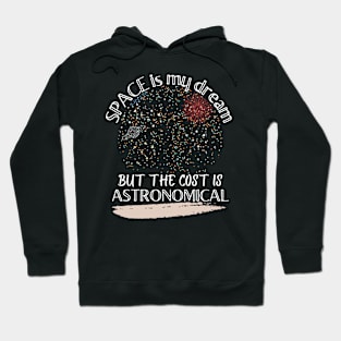 Space is my dream but the cost is ASTRONOMICAL Hoodie